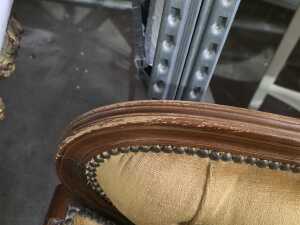 Victorian style carved timber settee - 5