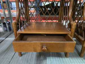 Pair of cane side tables - 3