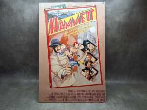 Theatrical Hammett movie poster mounted on masonite