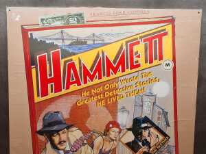 Theatrical Hammett movie poster mounted on masonite - 2