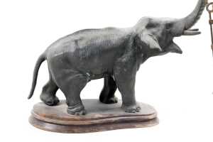 Antique German elephant mystery swing clock - 3