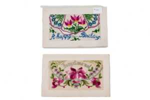 Six World War I silk embroidered postcards, mostly French - 4