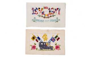 World War I silk embroidered postcards, mostly French - 2