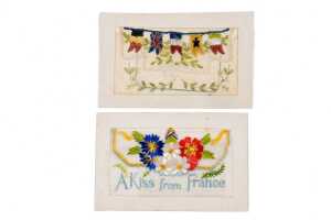 World War I silk embroidered postcards, mostly French - 3
