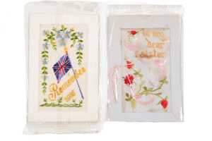 Six World War I silk embroidered postcards, mostly French - 4