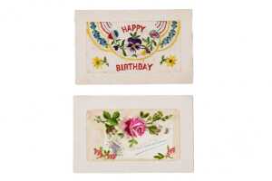 Six World War I silk embroidered postcards, mostly French - 3