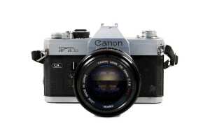 Canon FTb SLR film camera with Canon FD 55mm f1.2 S.S.C. lens
