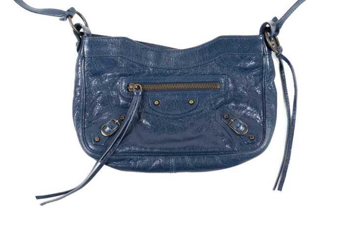 A Balenciaga Classic hip crossbody bag in blue