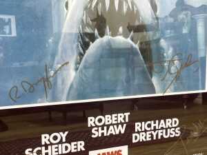Jaws Poster signed by Steven Spielberg and others (see description) - 4