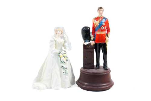 Pair of Royal Doulton Royal Wedding porcelain figures