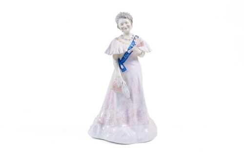 Royal Worcester trial piece 'Her Majesty Queen Elizabeth The Queen Mother' porcelain figure