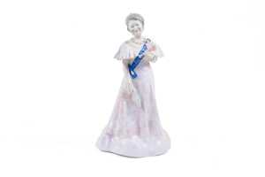 Royal Worcester trial piece 'Her Majesty Queen Elizabeth The Queen Mother' porcelain figure