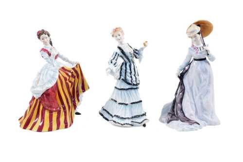 Three Royal Doulton limited edition Renoir painting porcelain figures
