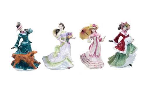 Set of four Royal Doulton Four Seasons porcelain figures