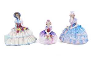 Three Royal Doulton porcelain lady figures