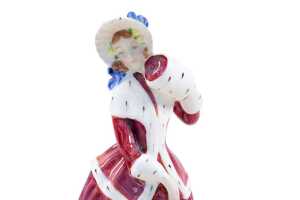 Two Royal Doulton porcelain figures including Top O' the Hill and Christmas Morn - 4