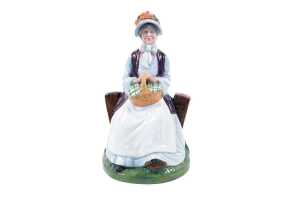 Three Royal Doulton grandmother porcelain figures including New Companions, Pretty Polly and Rest Awhile - 2
