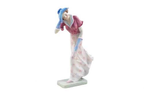 Royal Doulton 'Windflower' porcelain lady figure, 1940s