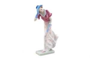 Royal Doulton 'Windflower' porcelain lady figure, 1940s