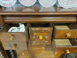Antique Australian cedar chest of eight drawers - 4