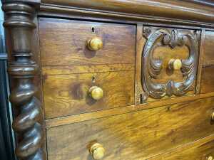 Antique Australian cedar chest of eight drawers - 7