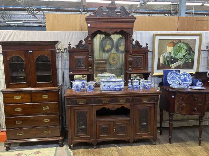 Edwardian walnut sideboard