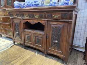 Edwardian walnut sideboard - 3