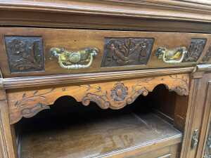 Edwardian walnut sideboard - 6