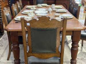 Antique 11 piece dining suite - 7
