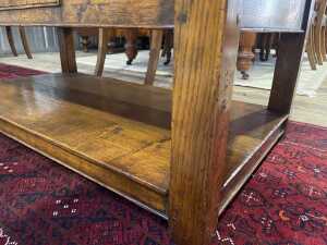 Provincial style oak coffee table - 5