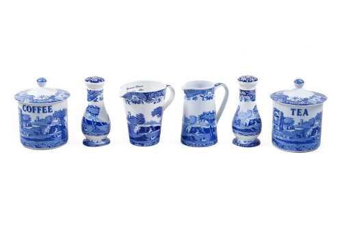 Spode 'Italian' blue and white porcelain kitchenware