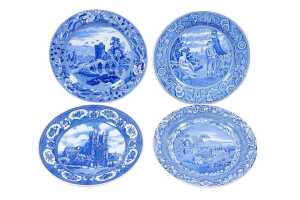 Spode blue and white porcelain decorative and commemorative pieces - 2