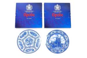 Spode blue and white porcelain decorative and commemorative pieces - 5