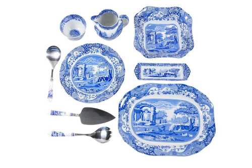 Spode 'Blue Italian' porcelain servingware