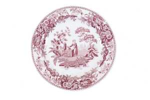Four Spode 'Georgian Cranberry' re-issue cabinet plates in original boxes - 2