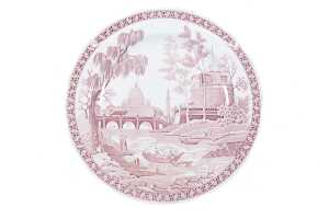 Four Spode 'Georgian Cranberry' re-issue cabinet plates in original boxes - 4