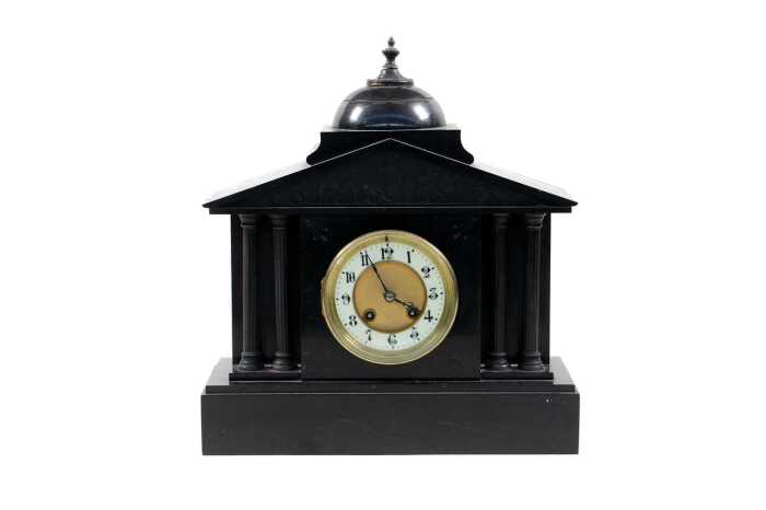 Antique French slate mantel clock