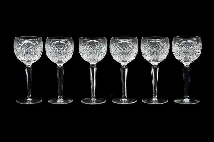 Waterford 'Alana' set of six crystal hock glasses