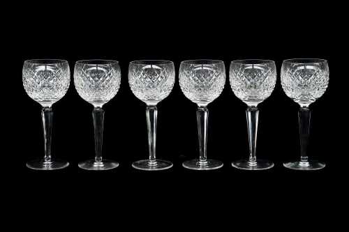 Waterford 'Alana' set of six crystal hock glasses