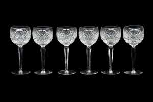 Waterford 'Alana' set of six crystal hock glasses