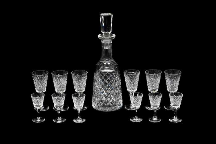 Waterford 'Alana' crystal decanter and two sets of six glasses