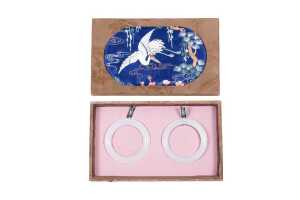 A pair of white jade bangles