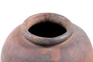 Antique Asian brown-glazed terracotta pot - 2