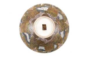 Antique Japanese Meiji period "Immortals" Satsuma ceramic bowl - 4