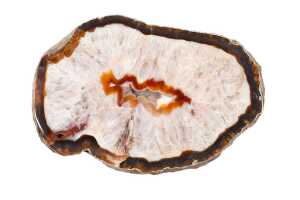 Polished natural agate geode featuring a crystalline centre - 3