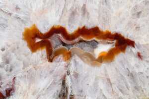 Polished natural agate geode featuring a crystalline centre - 5