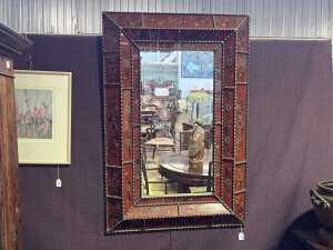 Wall mirror with Verre Eglomise frame