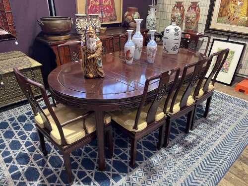 Chinese rosewood nine piece dining suite