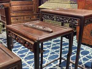 Chinese rosewood nest of three tables - 3