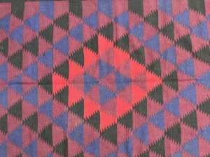 Afghan Kilim hand knotted rug. 380 x 145cm - 2